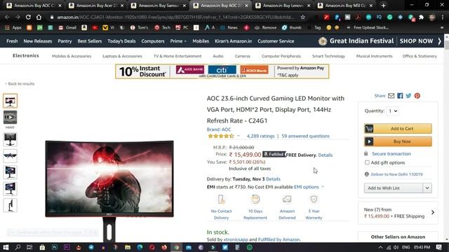 Top 5 Best Curved Monitors For Gaming 2020 [Hindi] Best Curved Gaming Monitors Full HD,165Hz, 1ms смотреть онлайн