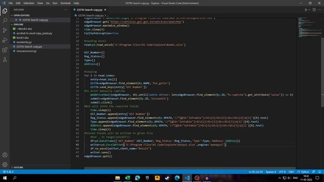 How to use Python to scrap data on GSTIN Portal using selenium and pandas!!!! смотреть онлайн
