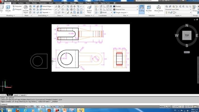 Como hacer una Pieza Mecanica en 3D AUTOCAD 2012 Parte 1 смотреть онлайн