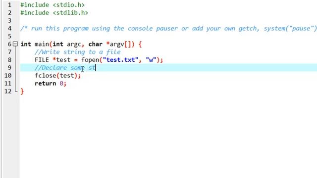 C Programming, File operation, String Output (fopen, fclose, fputs) смотреть онлайн