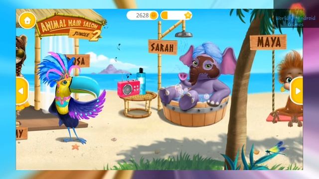 Jungle Animal Hair Salon 2 Tropical Beauty Salon - Android Gameplay TutoTOONS Movie Apps Free Kids