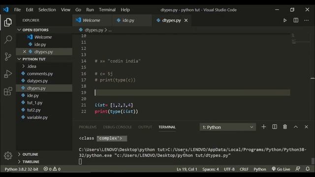 Data types in python - introduction to python смотреть онлайн
