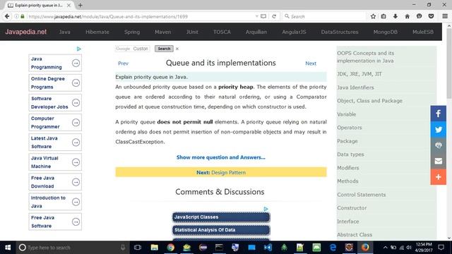 Explain priority queue in Java.
| javapedia.net смотреть онлайн