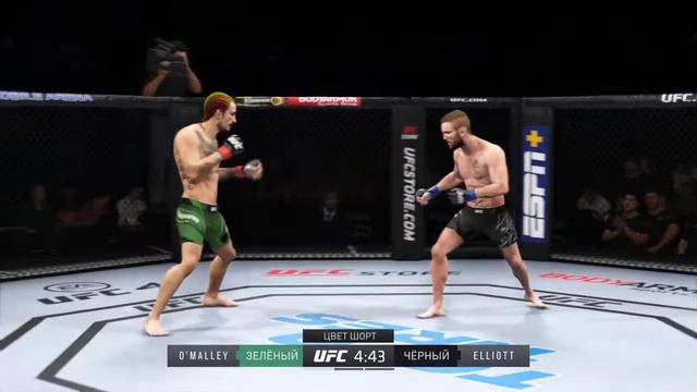 ШОН О'МЭЛЛИ VS ТИМ ЭЛЛИОТТ UFC 4 CPU VS CPU смотреть онлайн