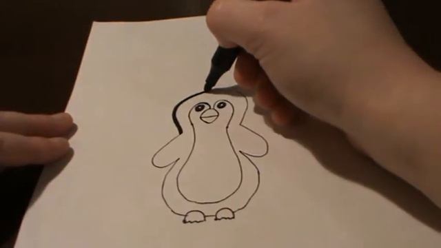 Как рисовать пингвина. Рисуем пингвина поэтапно смотреть онлайн