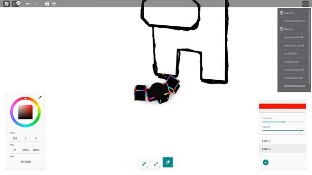 How To Draw An Among Us Character In Free Draw ROBLOX II Squid Purple смотреть онлайн