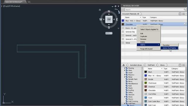 Autocad architecture: ADD Material Definition in wall style of wall paint from material browser смотреть онлайн