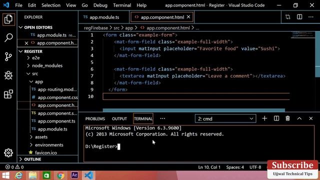 Angular Material Register Form With Firebase | Angular Material | Ujjwal Technical Tips [#1] смотреть онлайн