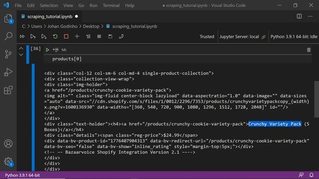 Web Scraping With Python BeautifulSoup Library Shopify Website (2022) смотреть онлайн