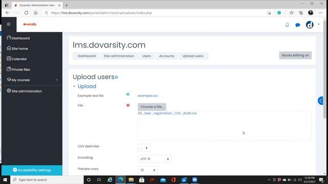 Creating a CSV in Moodle for bulk user upload and course enrollment of the user through CSV file. смотреть онлайн