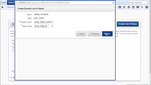 Oracle APEX 4.2.4 Tutorial (15 of 22) - Using LOVs (list of values) in a form or report смотреть онлайн