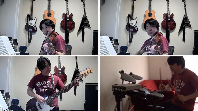 ひとり情熱大陸 ピアノ ドラム ベース ギター ヴァイオリン 全部ひとりでやってみた смотреть онлайн