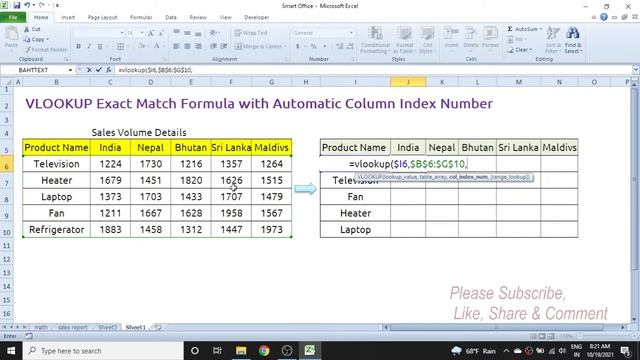 Vlookup Exact Match Formula with Automatic Column Index Number смотреть онлайн