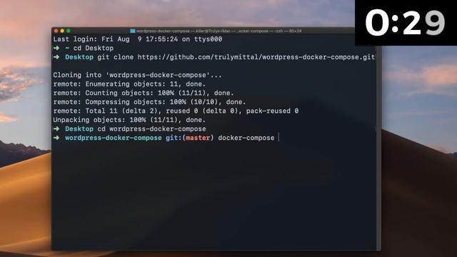 Wordpress in 60 seconds using Docker смотреть онлайн