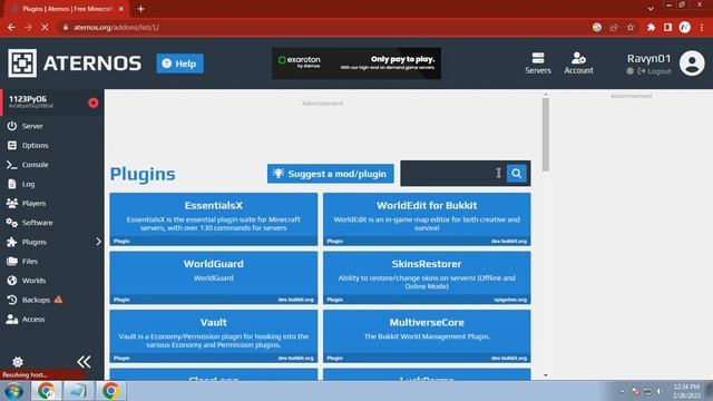 How to add WorldEdit on your server (Aternos) смотреть онлайн