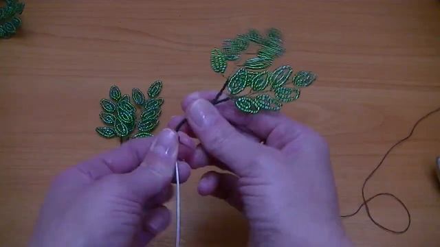 Дерево из бисера. Глициния. Часть 1.