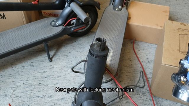 Xiaomi M365 Folding Base Pole Replacement // Xiaomi M365 замена стойки руля