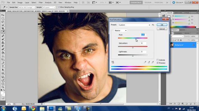 Photoshop cs5 tutorial - How to change eye color Featuring Ray William Johnson (HD) смотреть онлайн