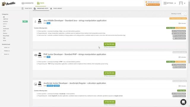 User Interface Preview - Devskiller смотреть онлайн