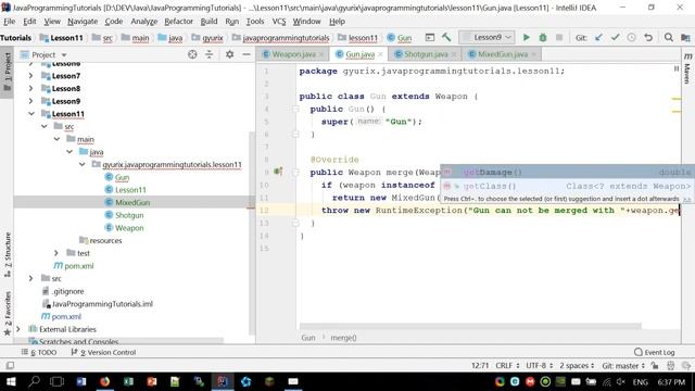 JAVA PROGRAMMING TUTORIALS (Lessons For Beginners) EP 11 - Abstract Classes and Exceptions смотреть онлайн