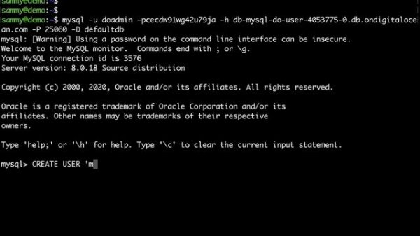 Change caching_sha2_password to mysql_native_password on a DigitalOcean's Managed MySQL Database