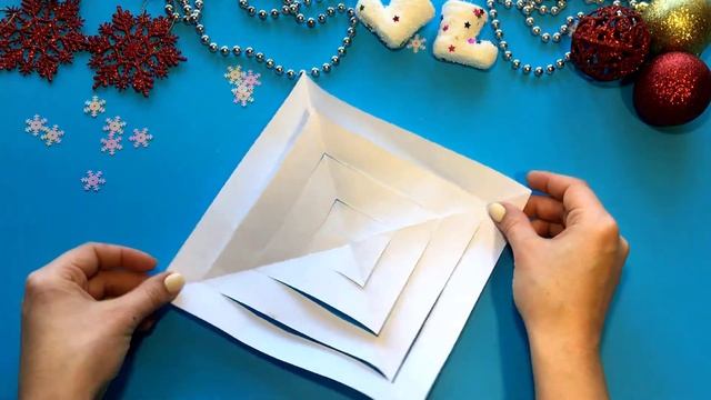 БОЛЬШАЯ объемная СНЕЖИНКА из БУМАГИ за 5 минут! смотреть онлайн