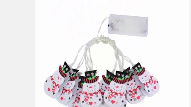 Светодиодная гирлянда светильник, рождественская елка, подвесные украшения смотреть онлайн