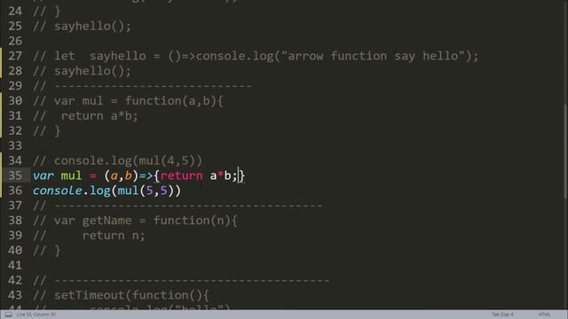ES6 Tutorial | Fat arrow function JavaScript in Hindi смотреть онлайн