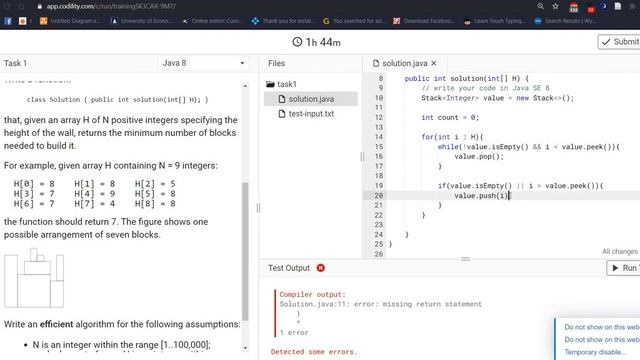 Lesson - 7:4 - StoneWall | Stacks and Queues | Codility for Programmers | Java смотреть онлайн