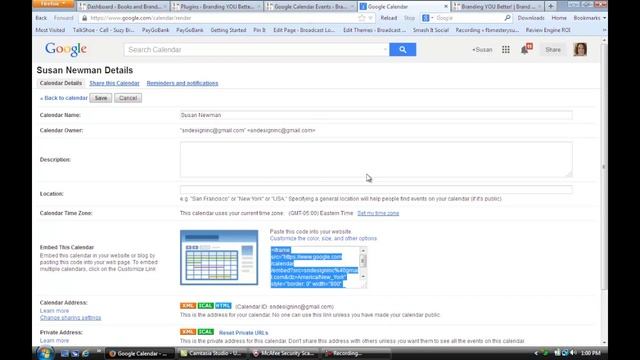 Susan Newman Tutorial for WordPress on Finding the Feed URL for Google calendar смотреть онлайн