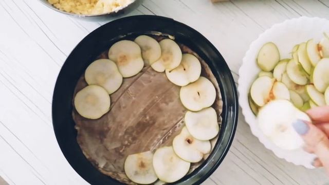 Грушевый пирог/песочное тесто/начинка с грушей