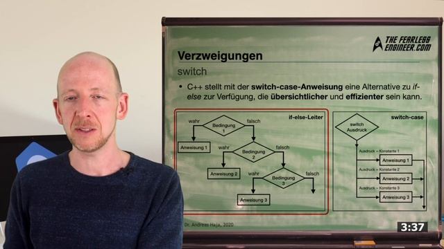 if/else/switch/case/break/continue - Verzweigungen (Theorie) | Online-Vorlesung C++ смотреть онлайн