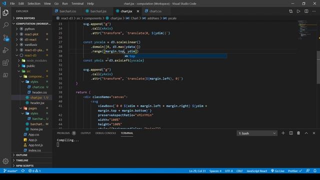 Data Visualization With D3 and React-4: Completing the Bar Chart смотреть онлайн
