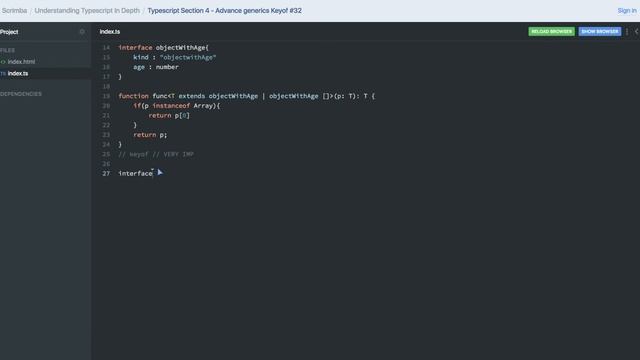 Typescript Section 4 Advance generics Keyof #32 смотреть онлайн