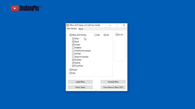 Chu Đặng Phú HƯỚNG DẪN CÀI ĐẶT OFFICE 2016 (INSTALL OFFICE 2016) смотреть онлайн