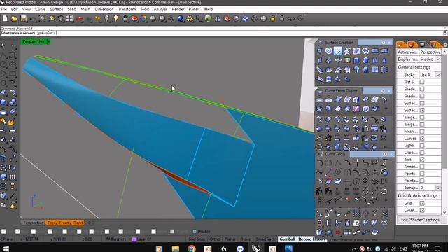 Rhino 3D Tutorial : knife - 3D modeling in Rhino 6 смотреть онлайн