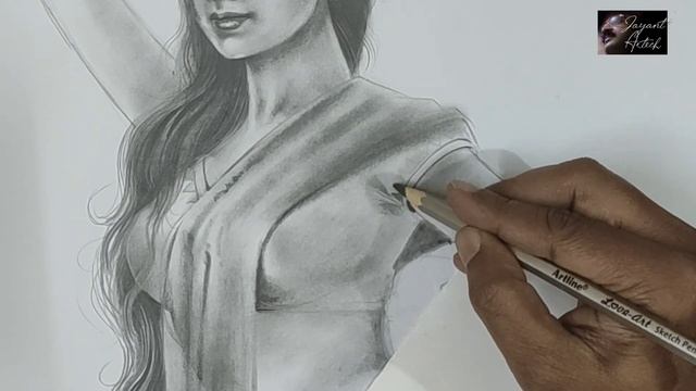 How to draw indian village woman/Beautiful village girl/pencil shading drawing/figure drawing/sketc смотреть онлайн