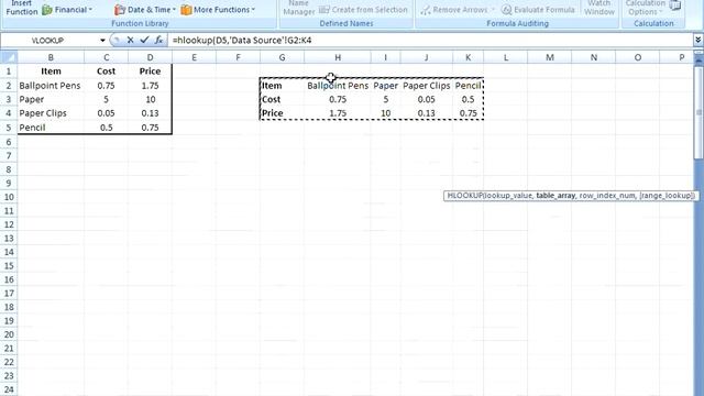 Excel 2007 - Using the HLOOKUP Function смотреть онлайн