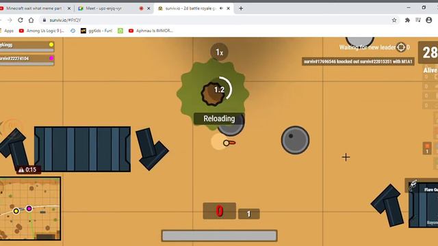 playing surviv io 2d battle royale game part1 смотреть онлайн
