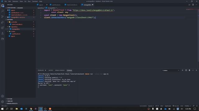 Tutorial-02 | Backend | DenoJS | MongoDB смотреть онлайн