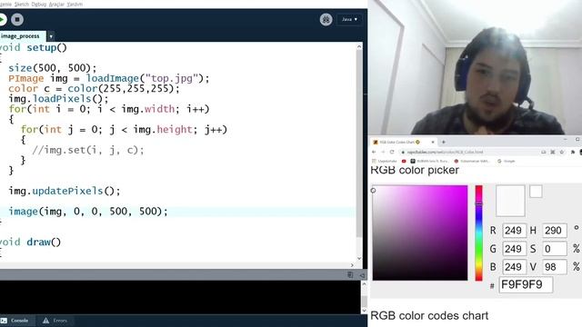 Java Processing ile Image Processing | Renkli Resmi Siyah-Beyaz yapmak | Türkçe смотреть онлайн
