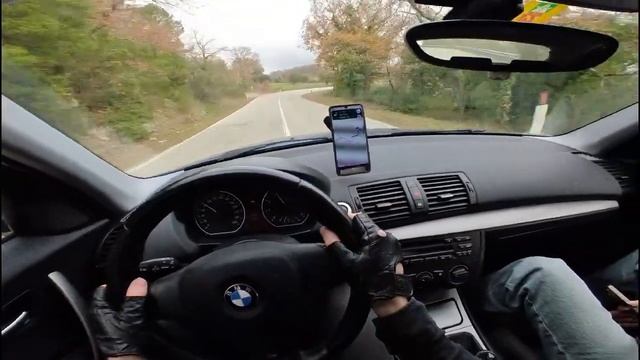 BMW 130i E87 N52B30 Engine & Mini Cooper S - POV Driving On B-roads Around Umbria Italy