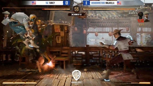 [TOP32] NINJAKILLA BEST MK1 PLAYER? Ninjakilla (Raiden) Vs Turkey (Raiden) - Mortal Kombat 1