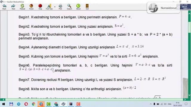 3-qism. Dasturlash tillarida masalalar ishlash | Masalalar to'plami qo'llanmasidan ishlab boramiz смотреть онлайн