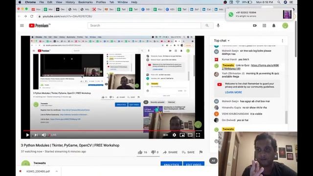 3 Python Modules | Tkinter, PyGame, OpenCV | FREE Workshop смотреть онлайн