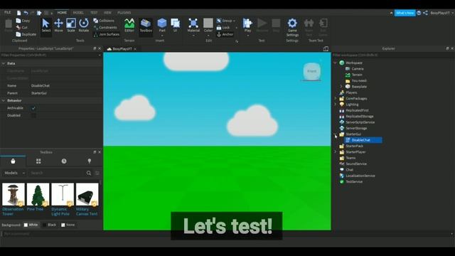 Roblox Studio Tutorial - HOW TO DISABLE CHAT смотреть онлайн
