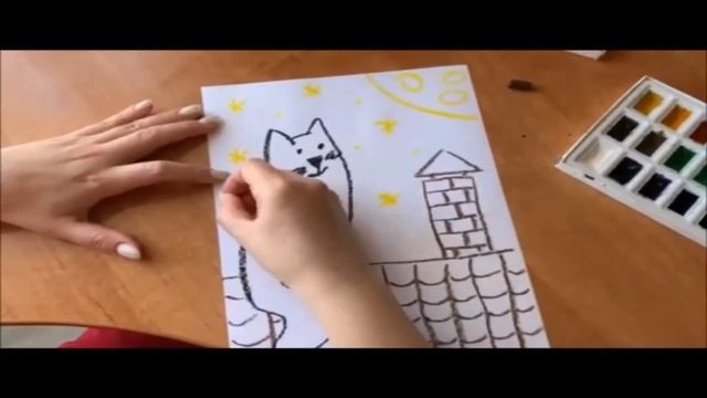 Мастер-класс для детей по рисованию "Лунный кот" смотреть онлайн