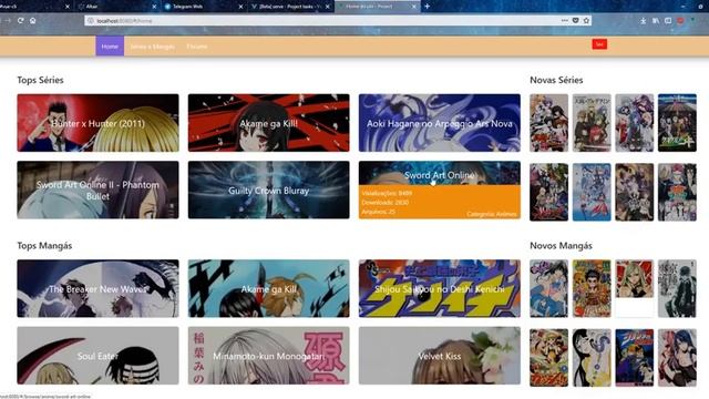 WIP project site animes and mangas in Vue JS смотреть онлайн