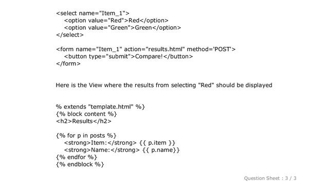 HTML : Passing value from a drop down menu to a Flask template смотреть онлайн