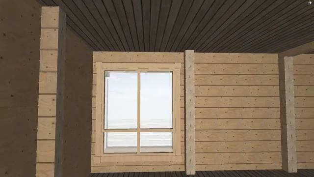 Проект дома № 318. Дом из массива бруса профилированного естественной влажности. смотреть онлайн